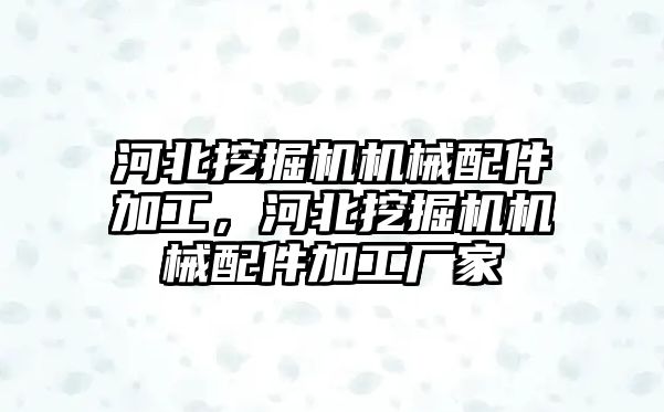 河北挖掘機機械配件加工，河北挖掘機機械配件加工廠家