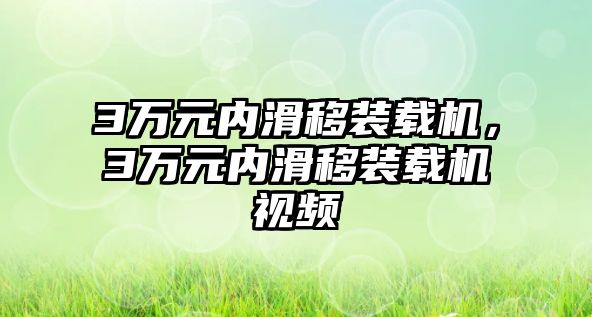 3萬元內(nèi)滑移裝載機，3萬元內(nèi)滑移裝載機視頻