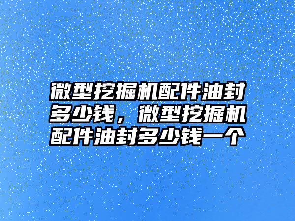 微型挖掘機配件油封多少錢，微型挖掘機配件油封多少錢一個