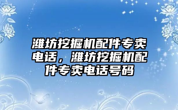 濰坊挖掘機配件專賣電話，濰坊挖掘機配件專賣電話號碼