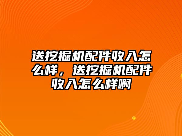 送挖掘機(jī)配件收入怎么樣，送挖掘機(jī)配件收入怎么樣啊