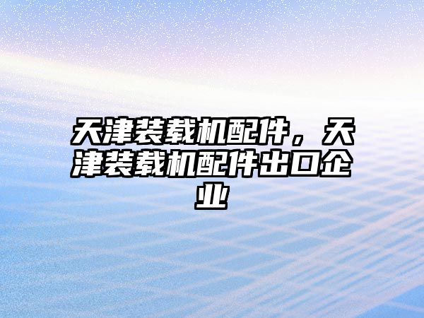 天津裝載機(jī)配件，天津裝載機(jī)配件出口企業(yè)