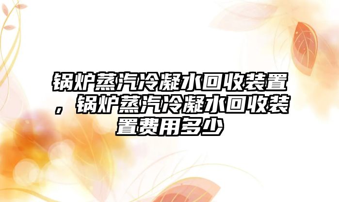 鍋爐蒸汽冷凝水回收裝置，鍋爐蒸汽冷凝水回收裝置費用多少