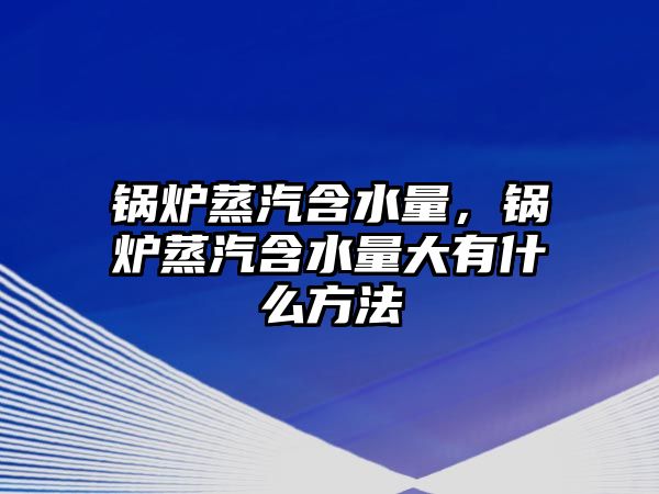 鍋爐蒸汽含水量，鍋爐蒸汽含水量大有什么方法