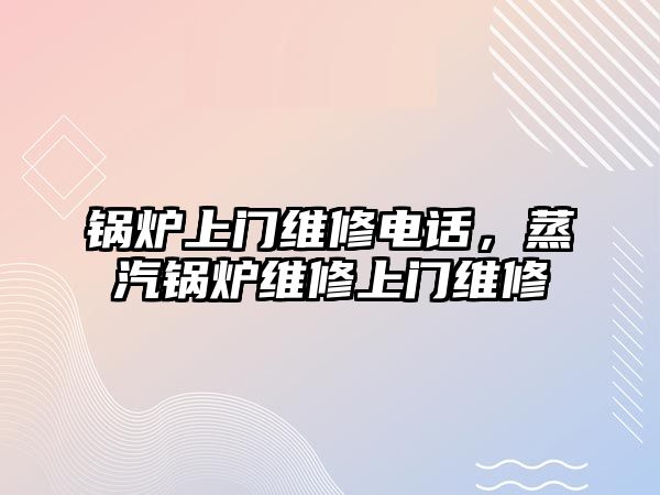 鍋爐上門維修電話，蒸汽鍋爐維修上門維修