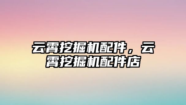 云霄挖掘機配件，云霄挖掘機配件店