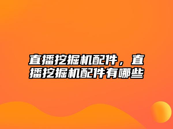 直播挖掘機配件，直播挖掘機配件有哪些