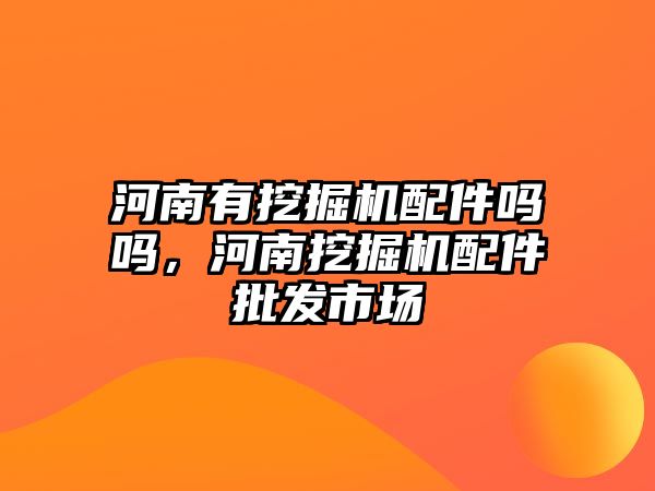 河南有挖掘機配件嗎嗎，河南挖掘機配件批發(fā)市場