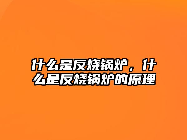 什么是反燒鍋爐，什么是反燒鍋爐的原理