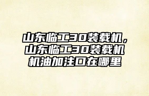 山東臨工30裝載機(jī)，山東臨工30裝載機(jī)機(jī)油加注口在哪里