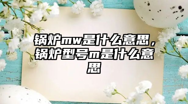 鍋爐mw是什么意思，鍋爐型號(hào)m是什么意思