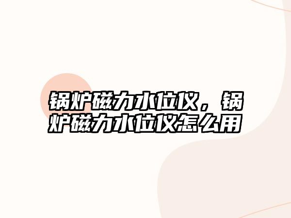 鍋爐磁力水位儀，鍋爐磁力水位儀怎么用