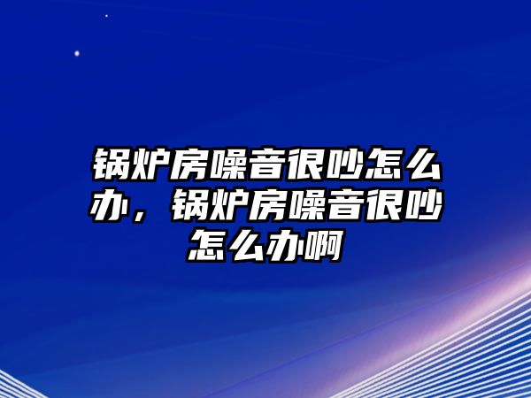 鍋爐房噪音很吵怎么辦，鍋爐房噪音很吵怎么辦啊