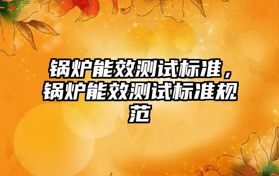 鍋爐能效測試標準，鍋爐能效測試標準規(guī)范