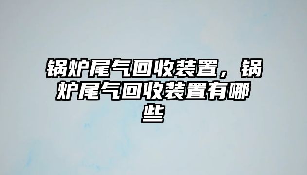 鍋爐尾氣回收裝置，鍋爐尾氣回收裝置有哪些