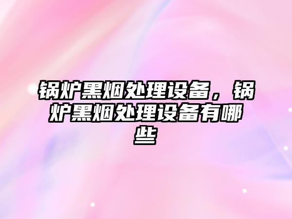 鍋爐黑煙處理設(shè)備，鍋爐黑煙處理設(shè)備有哪些