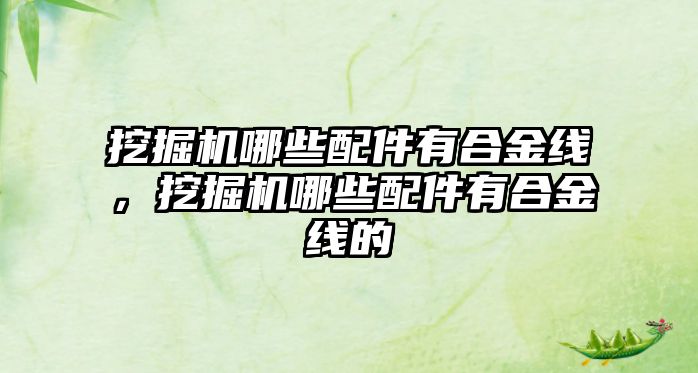 挖掘機哪些配件有合金線，挖掘機哪些配件有合金線的