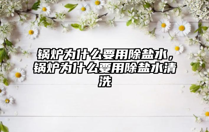 鍋爐為什么要用除鹽水，鍋爐為什么要用除鹽水清洗