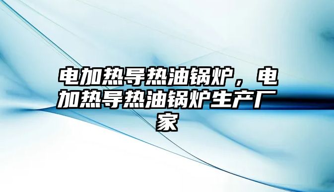 電加熱導(dǎo)熱油鍋爐，電加熱導(dǎo)熱油鍋爐生產(chǎn)廠家