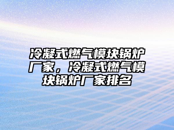 冷凝式燃?xì)饽K鍋爐廠家，冷凝式燃?xì)饽K鍋爐廠家排名