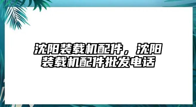 沈陽裝載機配件，沈陽裝載機配件批發(fā)電話