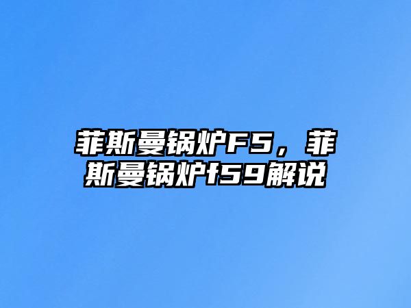 菲斯曼鍋爐F5，菲斯曼鍋爐f59解說