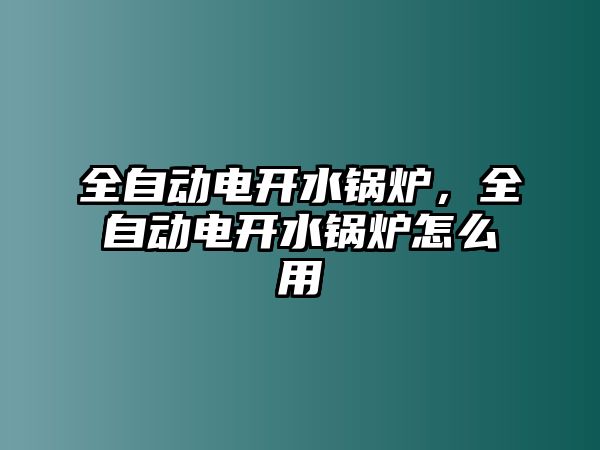 全自動(dòng)電開(kāi)水鍋爐，全自動(dòng)電開(kāi)水鍋爐怎么用