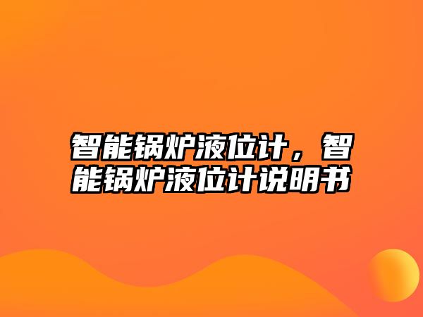 智能鍋爐液位計，智能鍋爐液位計說明書