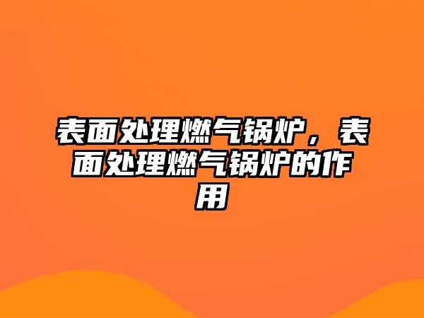 表面處理燃?xì)忮仩t，表面處理燃?xì)忮仩t的作用