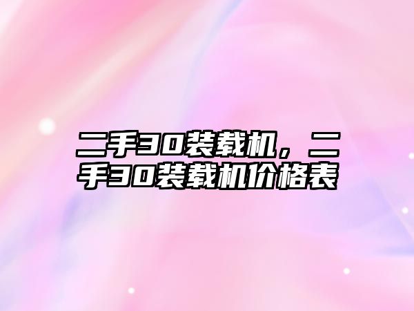 二手30裝載機，二手30裝載機價格表