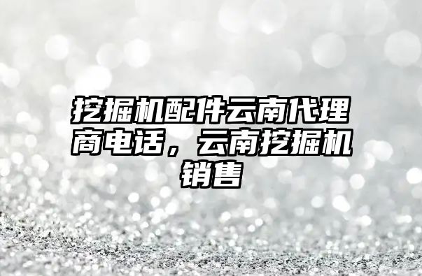 挖掘機配件云南代理商電話，云南挖掘機銷售