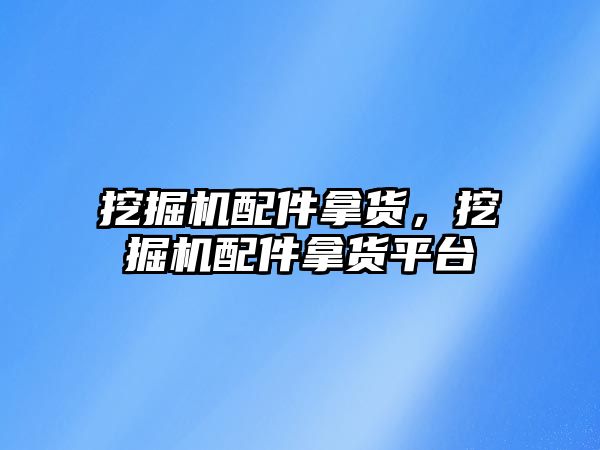 挖掘機配件拿貨，挖掘機配件拿貨平臺