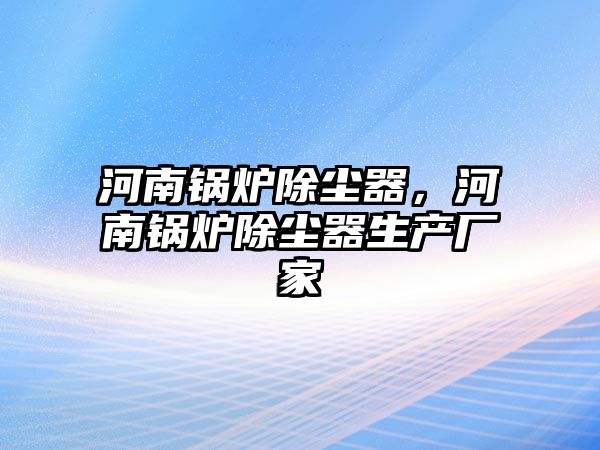 河南鍋爐除塵器，河南鍋爐除塵器生產廠家