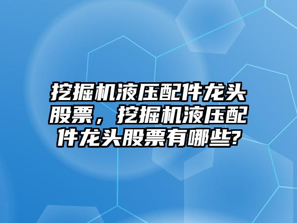 挖掘機(jī)液壓配件龍頭股票，挖掘機(jī)液壓配件龍頭股票有哪些?