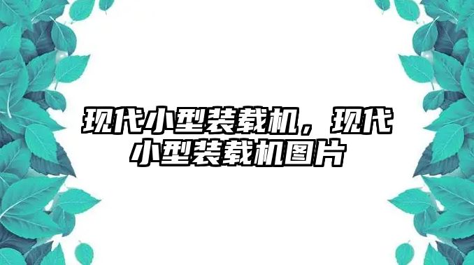 現(xiàn)代小型裝載機(jī)，現(xiàn)代小型裝載機(jī)圖片