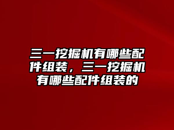 三一挖掘機(jī)有哪些配件組裝，三一挖掘機(jī)有哪些配件組裝的