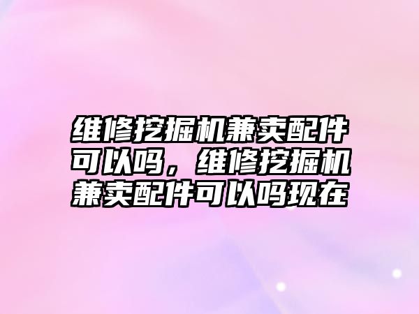 維修挖掘機兼賣配件可以嗎，維修挖掘機兼賣配件可以嗎現(xiàn)在