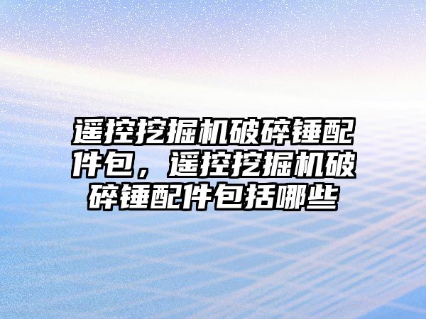 遙控挖掘機破碎錘配件包，遙控挖掘機破碎錘配件包括哪些