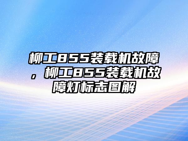 柳工855裝載機(jī)故障，柳工855裝載機(jī)故障燈標(biāo)志圖解