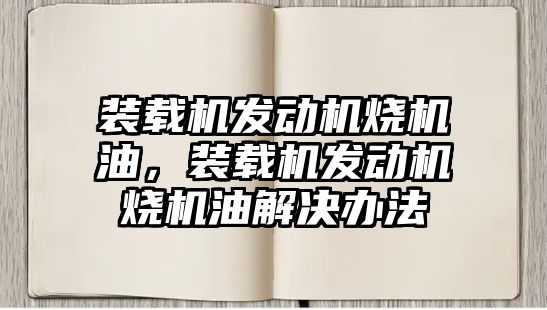 裝載機發(fā)動機燒機油，裝載機發(fā)動機燒機油解決辦法