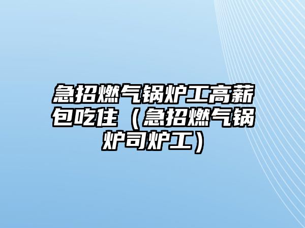 急招燃?xì)忮仩t工高薪包吃?。闭腥?xì)忮仩t司爐工）