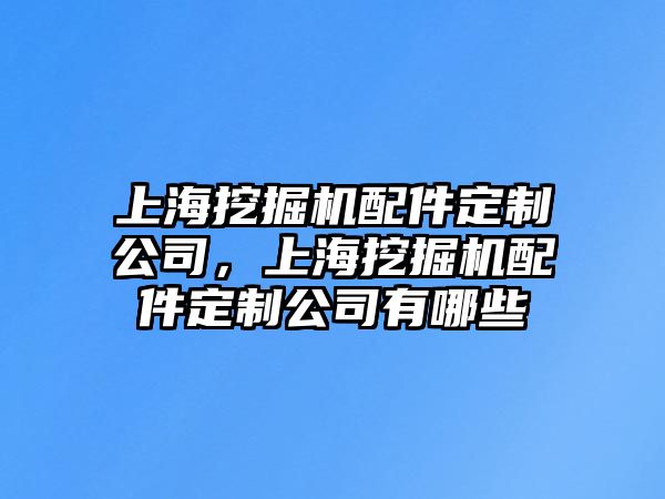 上海挖掘機配件定制公司，上海挖掘機配件定制公司有哪些