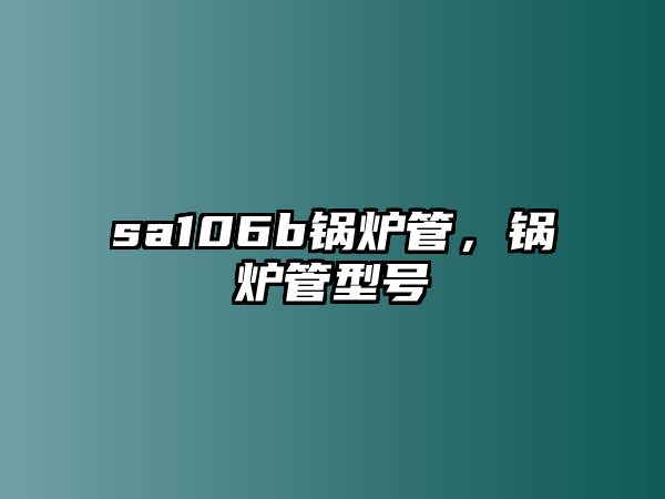 sa106b鍋爐管，鍋爐管型號