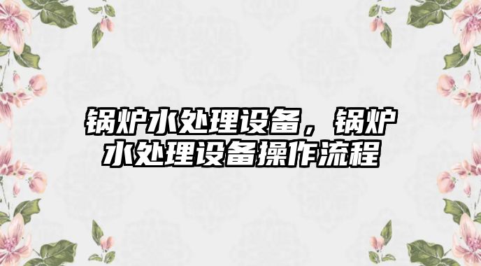 鍋爐水處理設(shè)備，鍋爐水處理設(shè)備操作流程