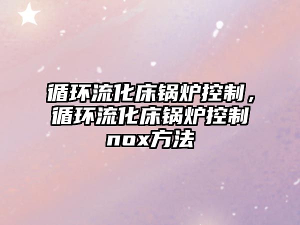 循環(huán)流化床鍋爐控制，循環(huán)流化床鍋爐控制nox方法