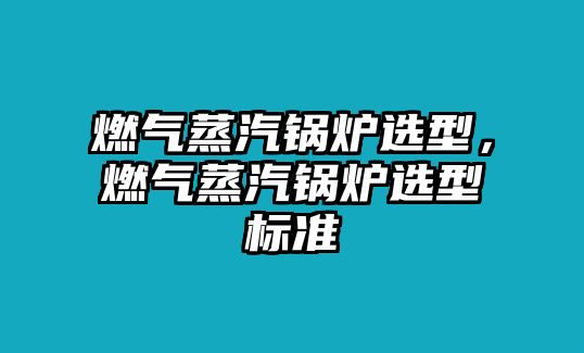 燃?xì)庹羝仩t選型，燃?xì)庹羝仩t選型標(biāo)準(zhǔn)