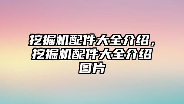 挖掘機(jī)配件大全介紹，挖掘機(jī)配件大全介紹圖片