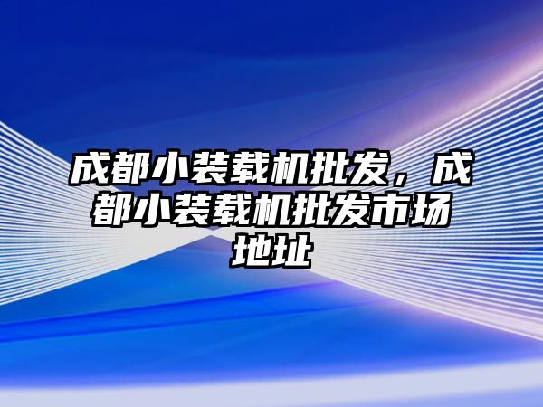 成都小裝載機(jī)批發(fā)，成都小裝載機(jī)批發(fā)市場(chǎng)地址