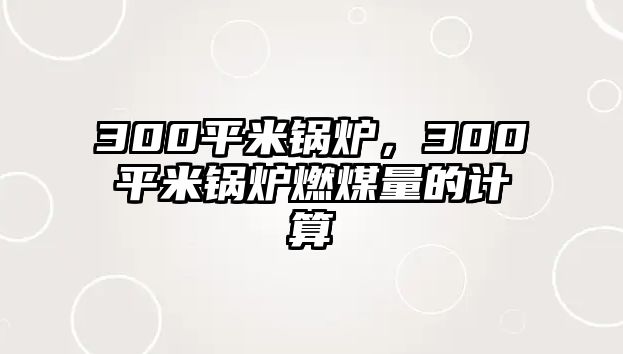 300平米鍋爐，300平米鍋爐燃煤量的計(jì)算