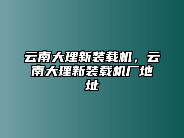 云南大理新裝載機(jī)，云南大理新裝載機(jī)廠(chǎng)地址